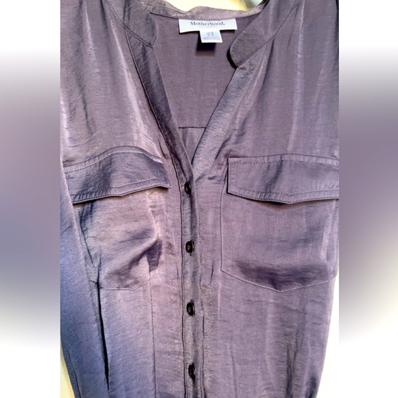 Motherhood Maternity Purple, sleeveless dress with belt! Great condition! - Picture 3 of 5